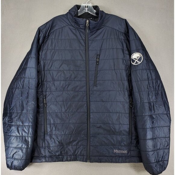 Marmot Calen Jacket Buffalo Sabres Men XL Black Puffer Insulated Primaloft - Picture 1 of 7